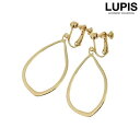 【5/16 1:59まで 5%OFFクーポン】LUPIS ゴールドメタル変形サークルイヤリング【ネジバネ式】 アクセサリー