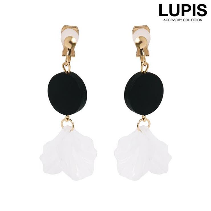 LUPIS ウッドサークル×ホワイトペタルイヤリング 【アクセサリー アクセ レディース 女性 激安 ギフト プレゼント おしゃれ 人気 春夏 秋冬 オールシー...