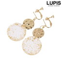 LUPIS メタル×クリアサークル金箔ラメイヤリング 【アクセサリー アクセ レディース 女性 激安 ギフト プレゼント おしゃれ 人気 春夏 秋冬 オールシー...