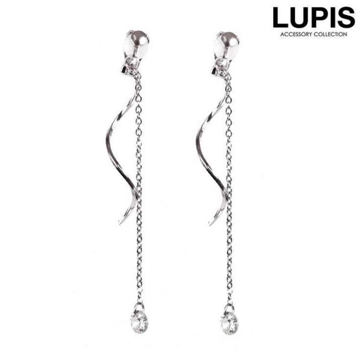 LUPIS ウェーブバー×チェーンイヤリング 【アクセサリー アクセ レディース 女性 激安 ギフト プレゼント おしゃれ 人気 春夏 秋冬 オールシーズン】 ...