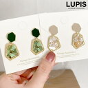 【8/11まで5%OFFクーポン】LUPIS 変形ヘキサゴンビジューピアス アクセサリー