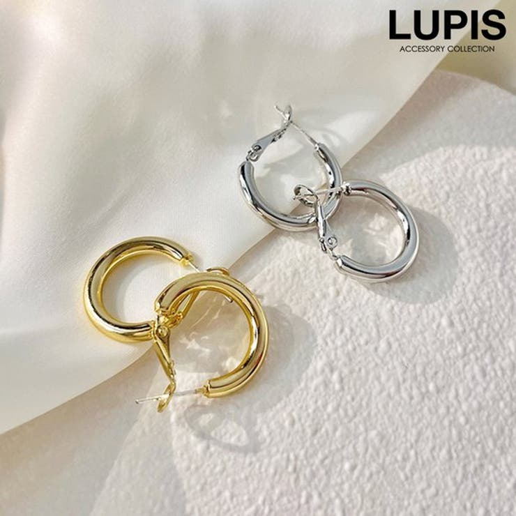 LUPIS メタルフープピアス【S925ポスト】 アクセサリー
