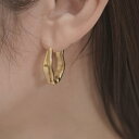 LUPIS 【金属アレルギー対応 316L】ニュアンスステンレスフープピアス アクセサリー