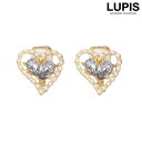 【5/16 1:59まで 5%OFFクーポン】LUPIS パール×ビジューハートイヤリング【クリップ式】 アクセサリー