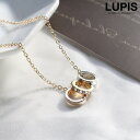 LUPIS 3連リングネックレス 【三連 リング ゴールド ラインストーン アクセサリー アクセ レディース 女性 激安 ギフトプレゼントおしゃれ 人気 春夏 ...