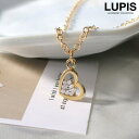 LUPIS ダブルオープンハートパヴェネックレス 【アクセサリー アクセ レディース 女性 激安 ギフト プレゼント おしゃれ 人気 春夏 秋冬オールシーズン】...