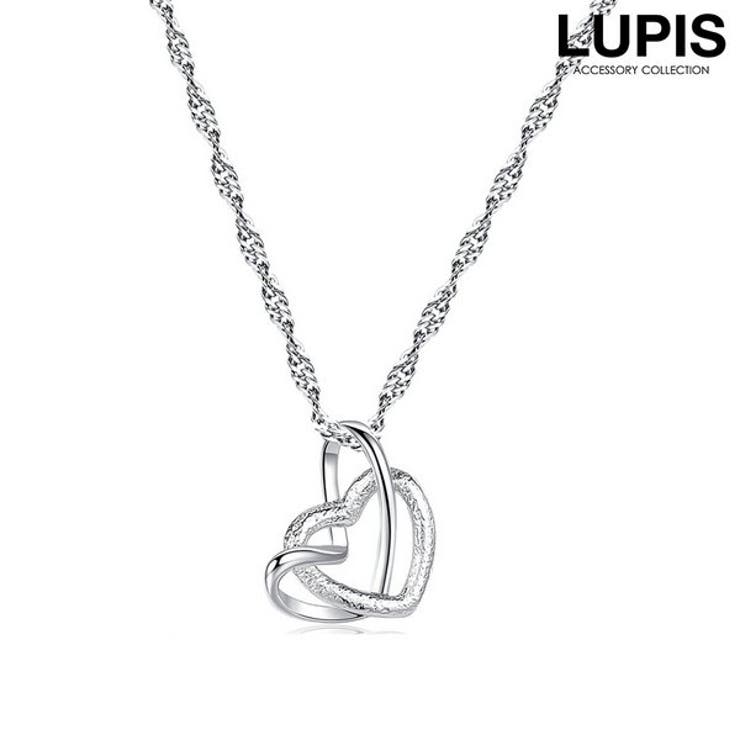 LUPIS ツインハートフレームネックレス 【アクセサリー アクセ レディース 女性 激安 ギフト プレゼント おしゃれ 人気 春夏 秋冬 オールシーズン】 ア...