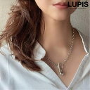 LUPIS メタルボールマンテルチェーンネックレス アクセサリー