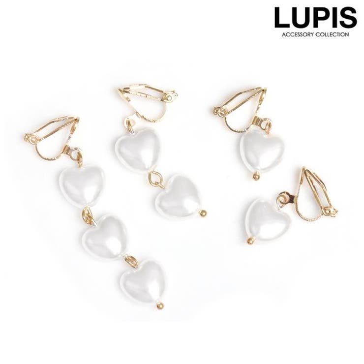 LUPIS ハートパールイヤリング アクセサリー