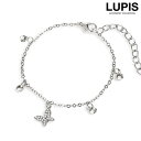 【マラソン期間中 5%OFFクーポン】LUPIS バタフライブレスレット 【ブレスレット バタフライ 蝶 パヴェ ストーン シルバー 大人 ガーリー 韓国ファッション 韓国 激安 安い プチプラ 春 夏 秋 冬 春夏 秋冬 ルピス LUPIS】 アクセサ