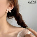 LUPIS マットカラーリボンイヤリング【ネジバネ式】 アクセサリー