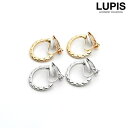 【5/16 1:59まで 5%OFFクーポン】LUPIS エンボスメタルフープイヤリング【クリップ式】 アクセサリー