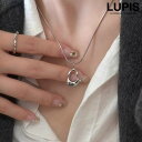 【5/16 1:59まで 5%OFFクーポン】LUPIS スネークチェーン変形メタルネックレス アクセサリー