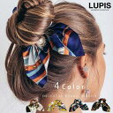 【5/16 1:59まで 5%OFFクーポン】LUPIS リボン×パールスカーフシュシュ 【ヘアアクセサリー 髪飾り アクセサリー アクセ レディース 女性 激...