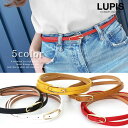 LUPIS ゴールドバックル型押しレザー調細ベルト 【プチプライス シンプル 定番 幅細 華奢 ギフト プレゼント おしゃれ 人気 トレンド レディース 女性 ...