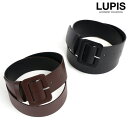 【5/16 1:59まで 5%OFFクーポン】LUPIS スクエアバックルワイドベルト 【プチプライス シンプル 定番 幅広 細見え ギフト プレゼント おしゃ...