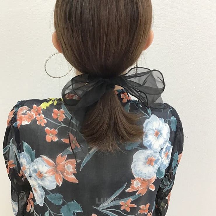 LUPIS オーガンジーリボンヘアゴム ヘアアクセサリー