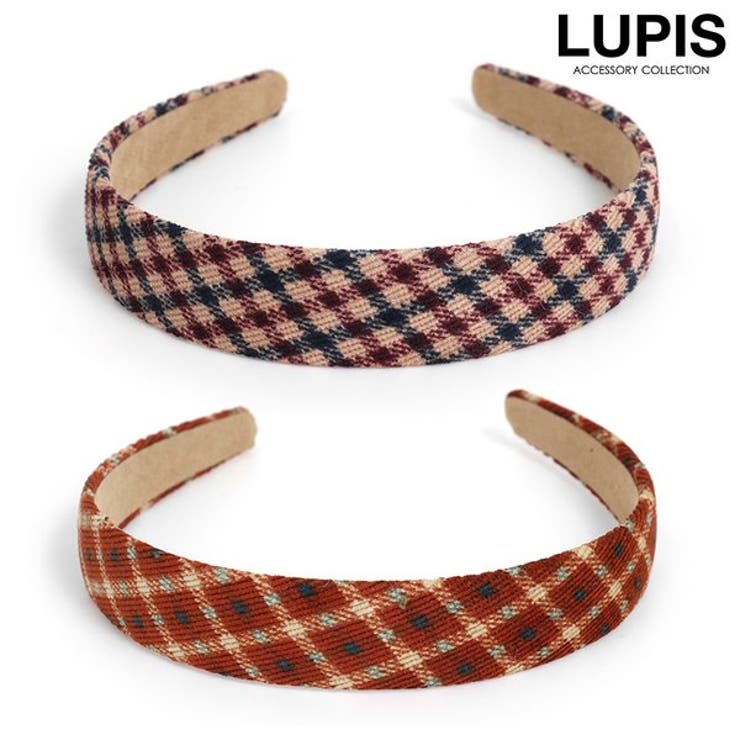【10%OFFクーポン!11/27(木)1:59まで】LUPIS チェック柄カチューシャ【ヘアアクセサリー】 ヘアアクセサリー