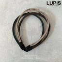 【マラソン期間中 5%OFFクーポン】LUPIS レザー調クロスノットカチューシャ ヘアアクセサリー