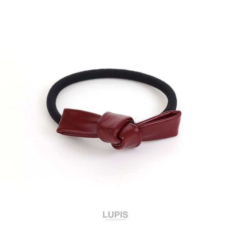 LUPIS レザー調プチリボンヘアゴム ヘアアクセサリー