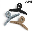 【マラソン期間中 5%OFFクーポン】LUPIS ループラインマットカラーバンスクリップ 【プチプラ 大きめ へアクリップ バンスクリップ ループライン マット 大人 シンプル カジュアル オフィス オフィスカジュアル ブラック ブラウン ブルーグレー