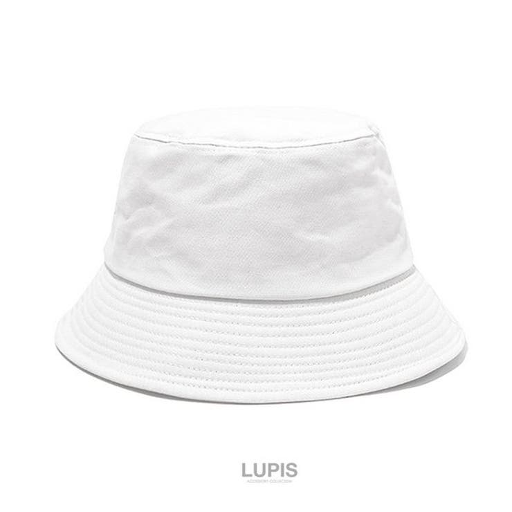 LUPIS ベーシックバケットハット　【シンプル 黒 白 無地 帽子 ベーシック おしゃれ バケットハット レディース シンプル 無地 ブラック ホワイト バケツハット 激安 安い プチプラ 春 夏 秋 冬 春夏 秋冬 ルピス LUPIS】 帽子