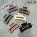 【マラソン期間中 5%OFFクーポン】LUPIS マットカラーレクタングルバンスクリップ【ヘアアクセサリー】 ヘアアクセサリー
