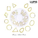 LUPIS フラットゴールドメタルフレームMIXセット 【Nail 簡単 ネイルパーツ スタッズ メタルパーツ ネイルアートセルフネイルマニキュアペディキュア ...