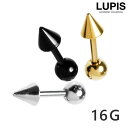 LUPIS 【16G】コーンヘッドストレートバーベルボディピアス 【ボディピアス 16G コーンヘッド 金属アレルギー対応 サージカルステンレス 316L トンガリ 軟骨ピアス 激安 安い プチプラ 春 夏 秋 冬 春夏 秋冬 ルピス LUPIS】 アク