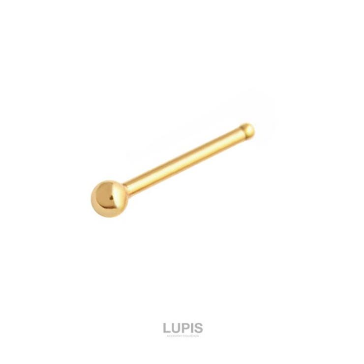 LUPIS 【18G】シンプルボールストレートノストリルボディピアス・鼻ピアス アクセサリー