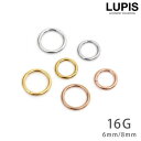 【4/27 9:59まで 10%OFFクーポン】LUPIS 【16G】シンプルプチセグメントリングボディピアス アクセサリー