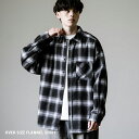 Rocky Monroe チェックシャツ ネルシャツ 長袖 メンズ レディース レギュラーカラー 総柄 無地 オンブレ オーバーサイズ ビッグシルエット ルーズ...