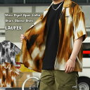 ONE 4 PREMIUM ◆Laufer ムラ染め オープンカラー半袖シャツ◆ シャツ メンズ オーバーサイズ シャツ レディース 半袖 オープンカラー シャ...