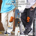 ONE 4 PREMIUM デニムパンツ レディース ワイド テーパードパンツ デニム メンズ ルーズフィット イラスト ワッペン パンツ ボトムス ケミカル ...
