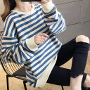 SUNSHINE CLOSET ボーダー柄 スウェット 配色 トレーナー トップス
