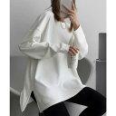 SUNSHINE CLOSET レディースロングtシャツ重ね着カットソー トップス
