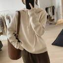 【マラソン期間中 5%OFFクーポン】ANGELCLOSET リブニットパーカーレディース韓国トップス トップス