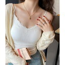 SUNSHINE CLOSET カップ付きキャミソールレーストリムキャミ トップス