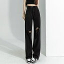 SUNSHINE CLOSET カットダメージ デニムパンツ ストリート パンツ・ズボン