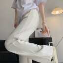SUNSHINE CLOSET 無地ロングパンツ 厚手 脚長パンツ 秋冬 パンツ・ズボン