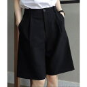 SUNSHINE CLOSET タックショートパンツ ハイウエスト 美脚 パンツ・ズボン
