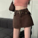 ANGELCLOSET キュロットデニムスカート ハイウエスト スカート