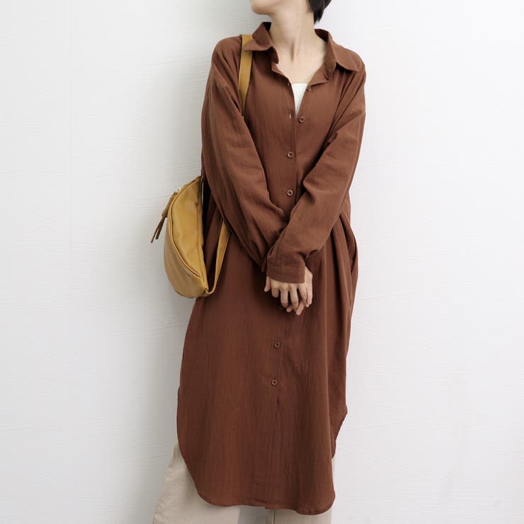 【10％OFFクーポン！7/11(土)1:59まで】SUNSHINE CLOSET シャツ ワンピース シャツワンピ 春 春服 オフィスカジュアル 韓国ファッション 韓国 ワンピース・ドレス shoplistselect-10146456 SHOPLIST サンプル画像2