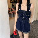 【5/15限定 15%OFFクーポン】ANGELCLOSET デニムサロペットショート丈オールインワン パンツ・ズボン