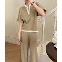 【5/15限定 15%OFFクーポン】ANGELCLOSET ニットセットアップ 冷感タッチレディース パンツ・ズボン