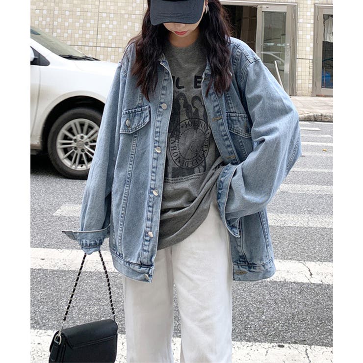 【10％OFFクーポン！11/27(木)1:59まで】SUNSHINE CLOSET デニムジャケットゆったり Gジャン羽織る アウター(コート・ジャケットなど)