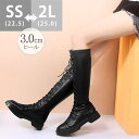SUNSHINE CLOSET ロングブーツ レースアップ レディース 春 春服 オフィスカジュアル 韓国ファッション 韓国 シューズ・靴