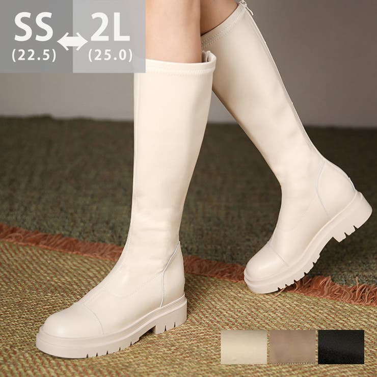SUNSHINE CLOSET ロングブーツ レディース 厚底ブーツ 春 春服 オフィスカジュアル 韓国ファッション 韓国 シューズ・靴
