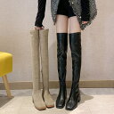 【マラソン期間中 5%OFFクーポン】ANGELCLOSET ニーハイブーツ スクエアトゥ 美脚ブーツ シューズ・靴