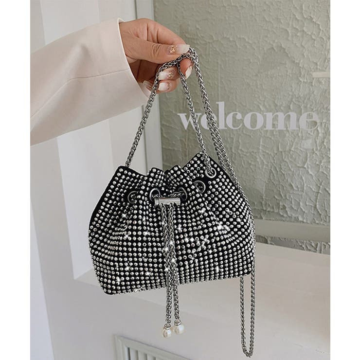 SUNSHINE CLOSET キラキラ 巾着バッグ チェーンミニバッグ バッグ・鞄